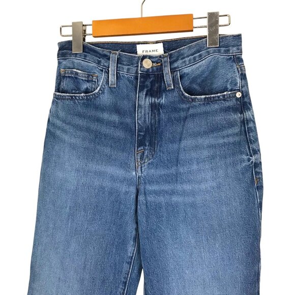 Frame Le Jane Crop High Rise  5 Pocket Zip Up Jeans Size 24 - Picture 4 of 10